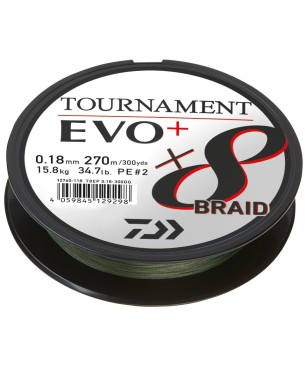 Daiwa Tournament X8 Braid EVO+ dunkelgrün Meterware