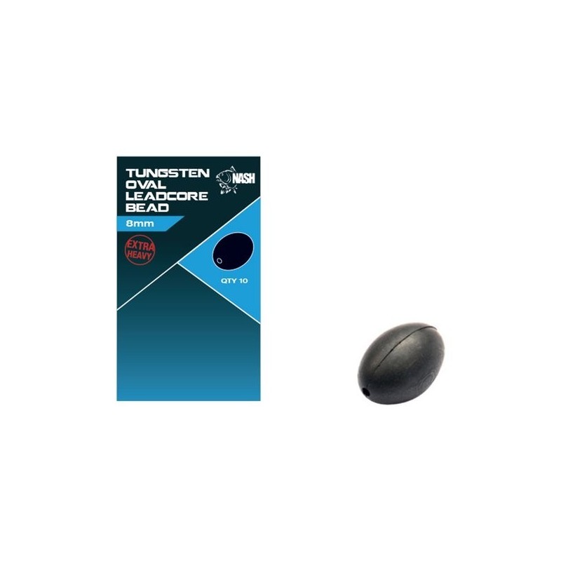 Nash Tungsten Oval Leadcore Bead 8mm