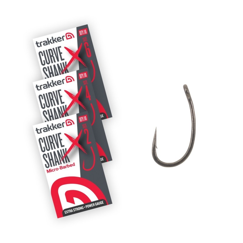 Trakker Curve Shank XS Hooks Micro Barbed