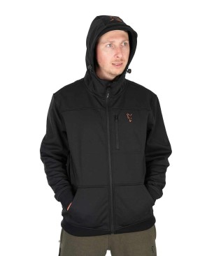 FOX COLLECTION SOFT SHELL JACKET BLACK & ORANGE