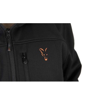 FOX COLLECTION SOFT SHELL JACKET BLACK & ORANGE