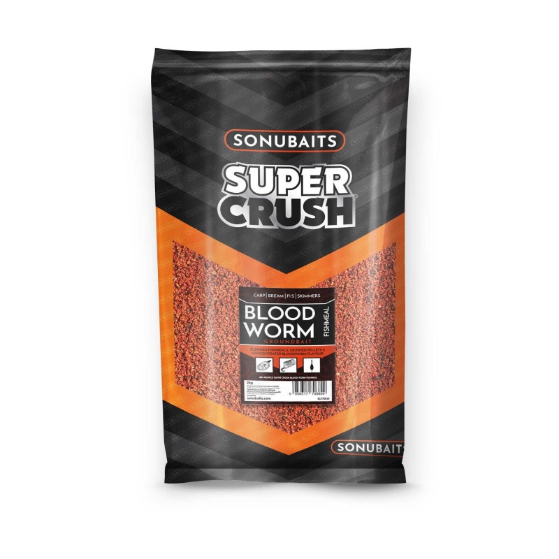 Sonubaits Super Crush Bloodworm Fishmeal Groundbait - 2kg