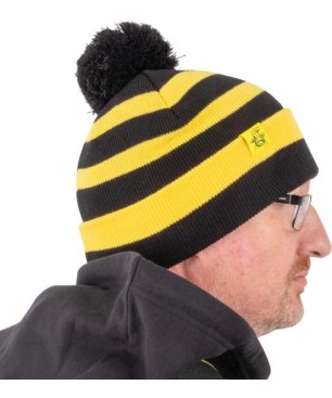 Black Cat Bobble Hat Black/Yellow