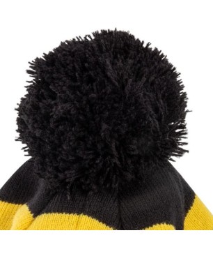 Black Cat Bobble Hat Black/Yellow