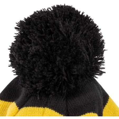 Black Cat Bobble Hat Black/Yellow