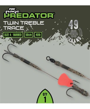 Fox Rage Predator Twin Treble Traces