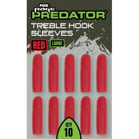 Fox Rage Predator Red Treble Hook Sleeves