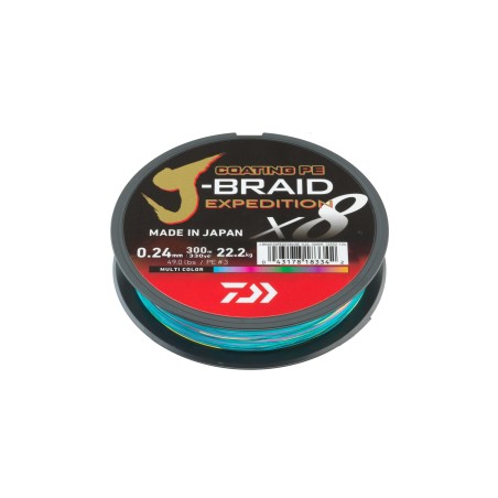 Daiwa J-Braid Expedition X8 300m Multicolor