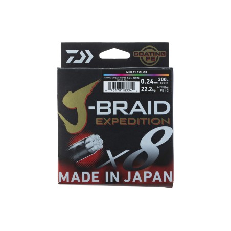 Daiwa J-Braid Expedition X8 300m Multicolor