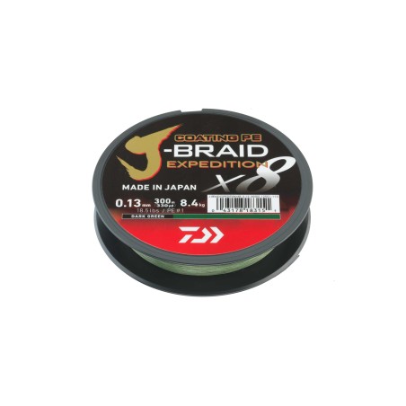 Daiwa J-Braid Expedition X8 300m Dark Green