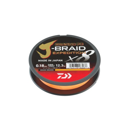 Daiwa J-Braid Expedition X8 300m Smash Orange