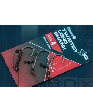 Nash Pinpoint Twister Long Shank Hooks - Size 6 Micro Barbed - Premier  Angling